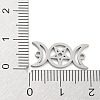 Tarnish Resistant 304 Stainless Steel Hollow Connector Charms STAS-P332-01P-3