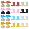 32Pcs 16 Styles Cowboy Theme Food Grade Eco-Friendly Silicone Beads SIL-PH0001-42-1