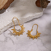 Vintage European Style Sun 304 Stainless Steel Hoop Earrings LS-KG5327-1-5