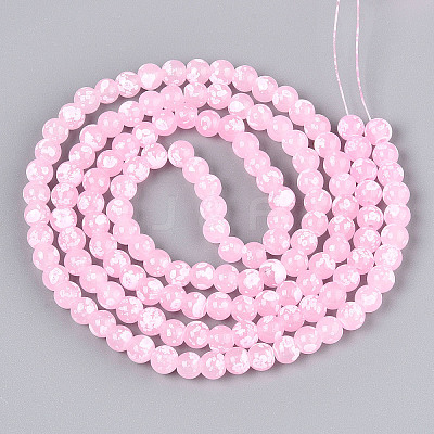 Baking Paint Glass Beads Strands DGLA-N015-6mm-02-1