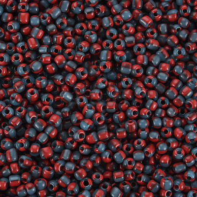12/0 Two Tone Opaque Glass Seed Beads SEED-T006-01A-A04-1