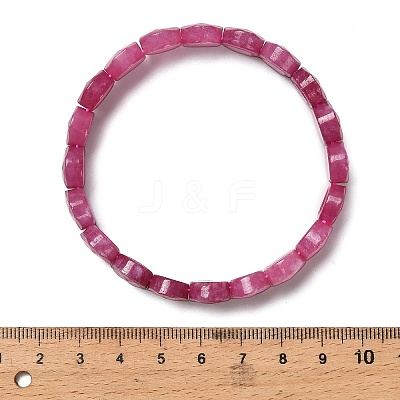 Oval Natural Malaysia Jade Beaded Stretch Bracelets G-P589-02A-05-1