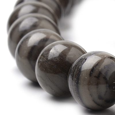Natural Wood Lace Stone Wooden Jasper Beads Strands G-S259-40-10mm-1