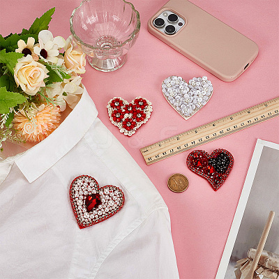 4Pcs 4 Styles Computerized Embroidery Cloth Iron on/Sew on Patches DIY-FG0006-96-1