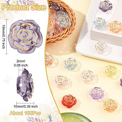 100Pcs Transparent Acrylic Beads TACR-CJ0001-72-1