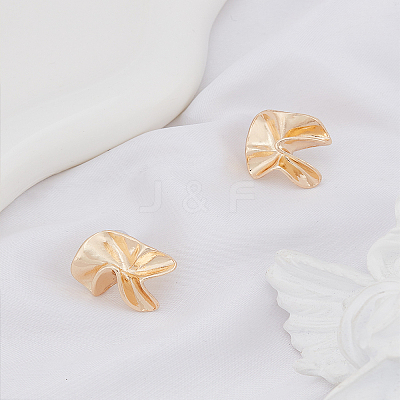 1 Pair Zinc Alloy Stud Earrings EJEW-LP0009-09G-1