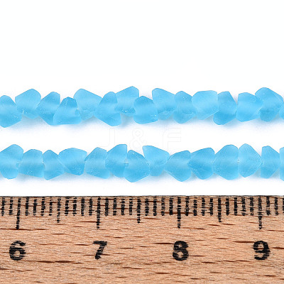 Frosted Transparent Glass Beads X1-GLAA-N016-4mm-06-1