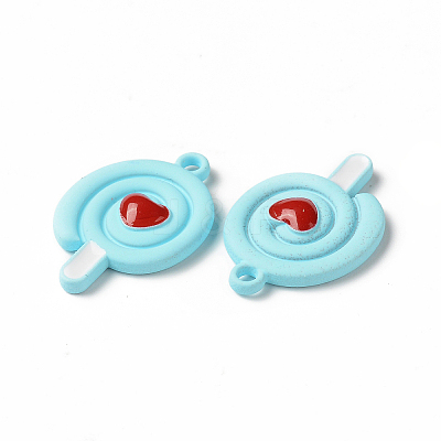 Spray Painted Alloy Pendants PALLOY-P291-18A-1
