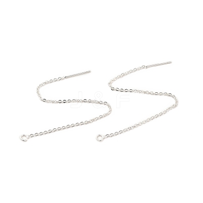 Rack Plating Brass Stud Earring Findings KK-E081-01S-1