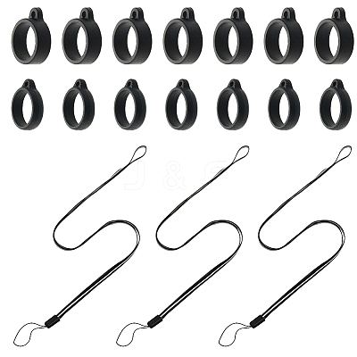 16 Strands Rubber Lanyard Straps DIY-GF0007-93A-1