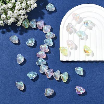 35Pcs 7 Colors Transparent Acrylic Beads MACR-CJ0002-43-1