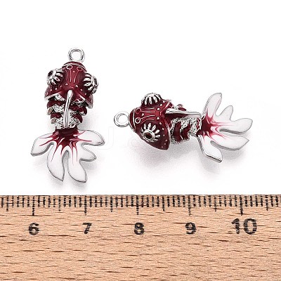 Brass Enamel Pendants KK-T071-27P-02-1