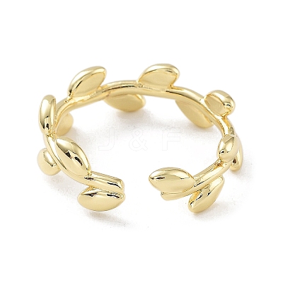 Brass Open Cuff Rings for Women RJEW-A028-03G-1