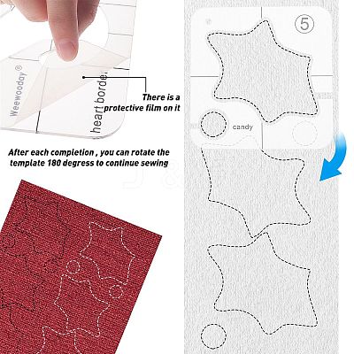 Transparent Acrylic Sewing Template DIY-GF0002-91-1