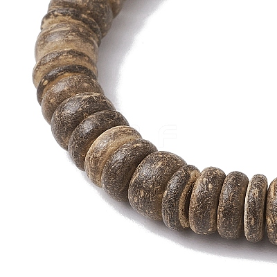 Natural Lava Rock & Wood Beads Bracelets BJEW-JB10976-1