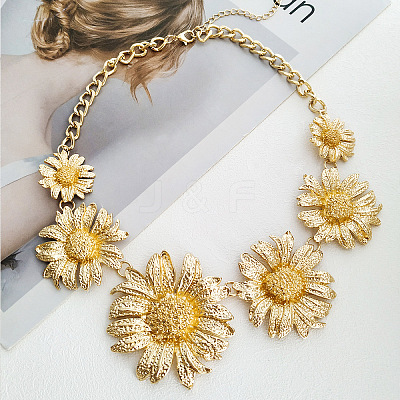 Alloy Bib Necklaces for Women FS-WGC5177-01-1
