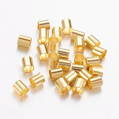 Brass Crimp Beads KK-L017-G-1