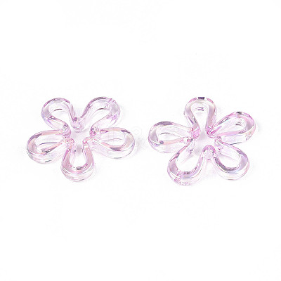 Plated UV Acrylic Beads TACR-S161-04B-1