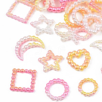 Spray Paint ABS Plastic Cabochons KY-S169-01E-1