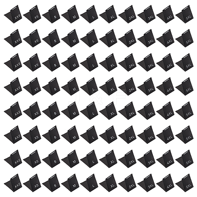 500Pcs 10 Styles Polyester Clothing Size Labels FIND-BC0014-07A-1