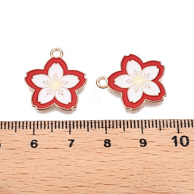 Light Gold Plated Alloy Enamel Pendants PALLOY-N176-28D-RS-1