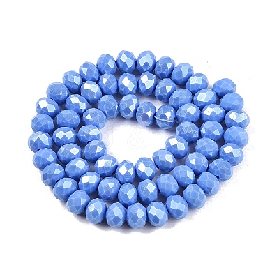 Electroplate Glass Beads Strands EGLA-A044-P8mm-A17-1