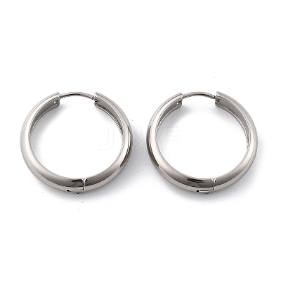 201 Stainless Steel Hoop Earrings LS-EJEW-P304-15A-P-1
