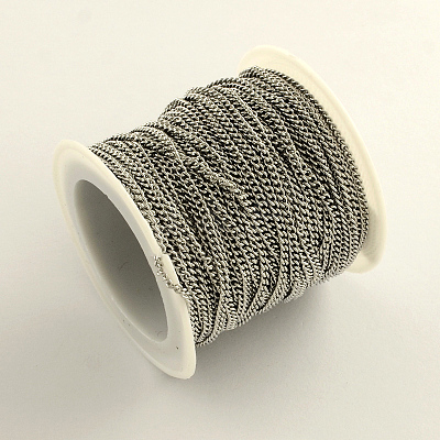 Tarnish Resistant 304 Stainless Steel Curb Chains CHS-Q001-20-1