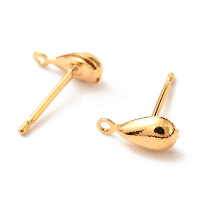 Brass Stud Earring Findings KK-F824-004G-1