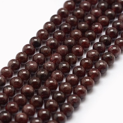 Natural Garnet Bead Strands X-G-P217-33-4mm-1