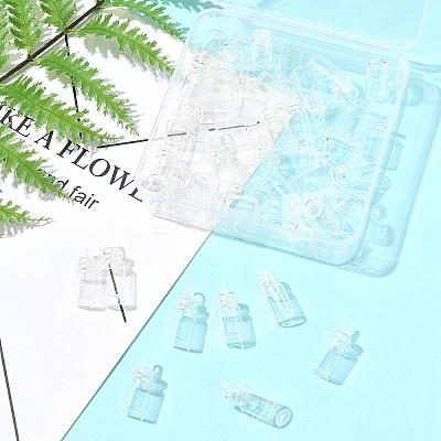 50Pcs Glass Bottle Pendant Decoration BOTT-FS0001-06-1