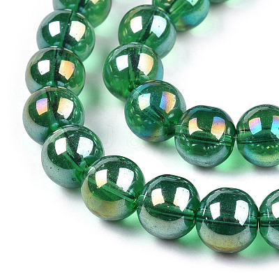 Electroplate Transparent Glass Beads Strands GLAA-T032-T4mm-AB21-1