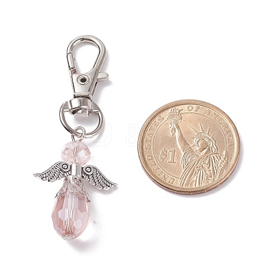 Faceted Teardrop Glass Pendants HJEW-AL0034-1