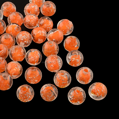 Handmade Luminous Lampwork Beads X-LAMP-R125-8mm-05-1