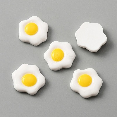 Egg Theme Opaque Resin Cabochons CRES-WH0010-035E-1
