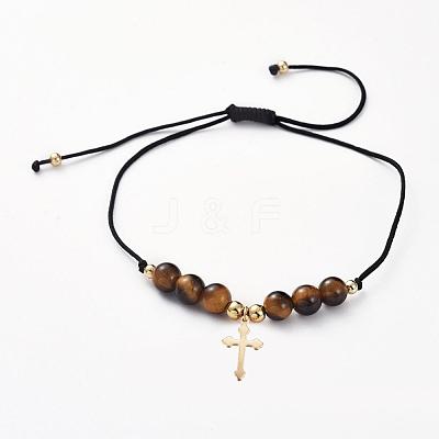Adjustable Braided Bead Bracelets BJEW-JB04899-1
