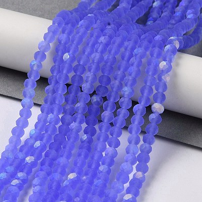 Transparent Glass Beads Strands EGLA-A034-T4mm-MB14-1