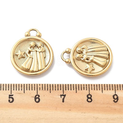PVD Vacuum Plating 304 Stainless Steel Rhinestone Pendants STAS-R130-01G-03-1