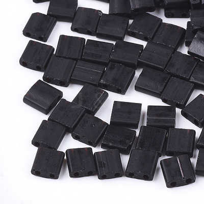 2-Hole Opaque Glass Seed Beads SEED-S023-09E-1