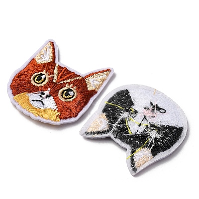 Polyester Embroidery Cloth Iron On/Sew On Patches DIY-U009-02-1
