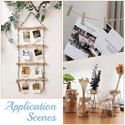 100Pcs Natural Wooden Craft Pegs Clips AJEW-SP0003-48B-1