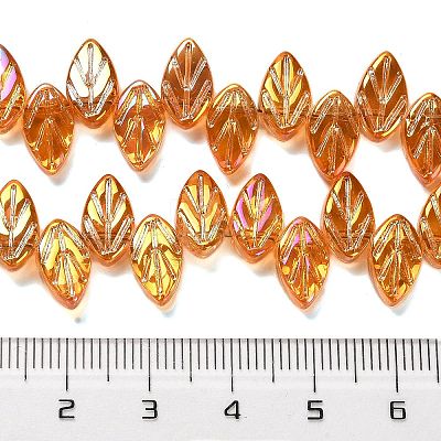 Electroplate Glass Beads Strands EGLA-B004-02A-FR02-1