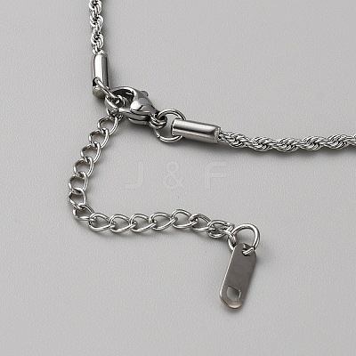 304 Stainless Steel Twist Rope Chain Necklaces STAS-WH0022-92D-1