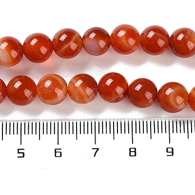 Natural Striped Agate/Banded Agate Beads Strands X-G-Z060-A01-B05-1
