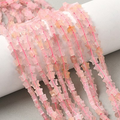 Natural Violet Strawberry Quartz Beads Strands G-G085-B61-02-1