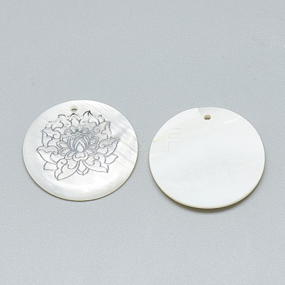 FFreshwater Shell Pendants SHEL-Q016-011P-1