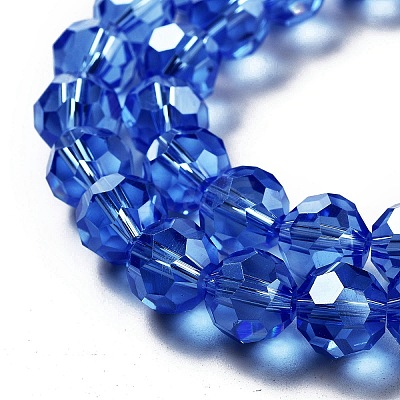 Electroplate Transparent Glass Beads Strands EGLA-A035-T10mm-A14-1