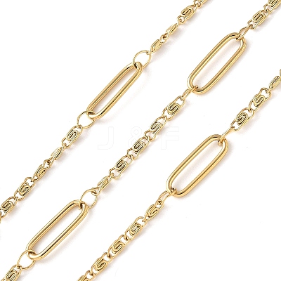 304 Stainless Steel Rectangle with Lumachina Chains CHS-C015-02B-G-1