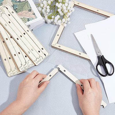 Basswood Assembled Paper Making Frame DIY-WH0001-74-1