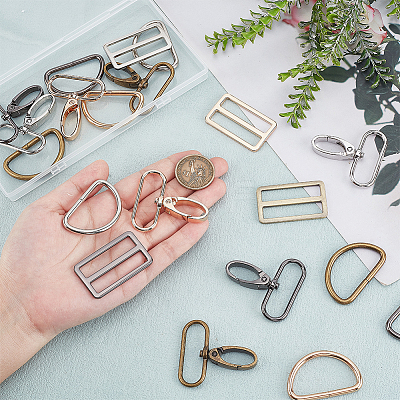 20Pcs 12 Styles Iron D Ring DIY-PH0028-86-1